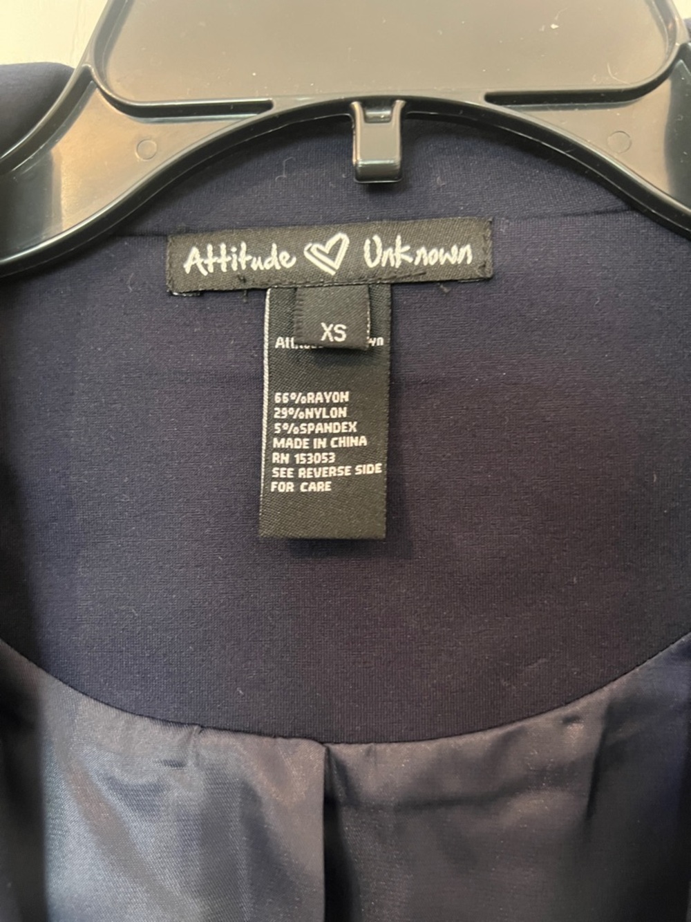 Attitude Unknown Navy White Double Breasted Blazer with Gold Buttons - Picture 7 of 10